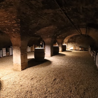 The wine cellar at Sensation Vin dates from 14th century.