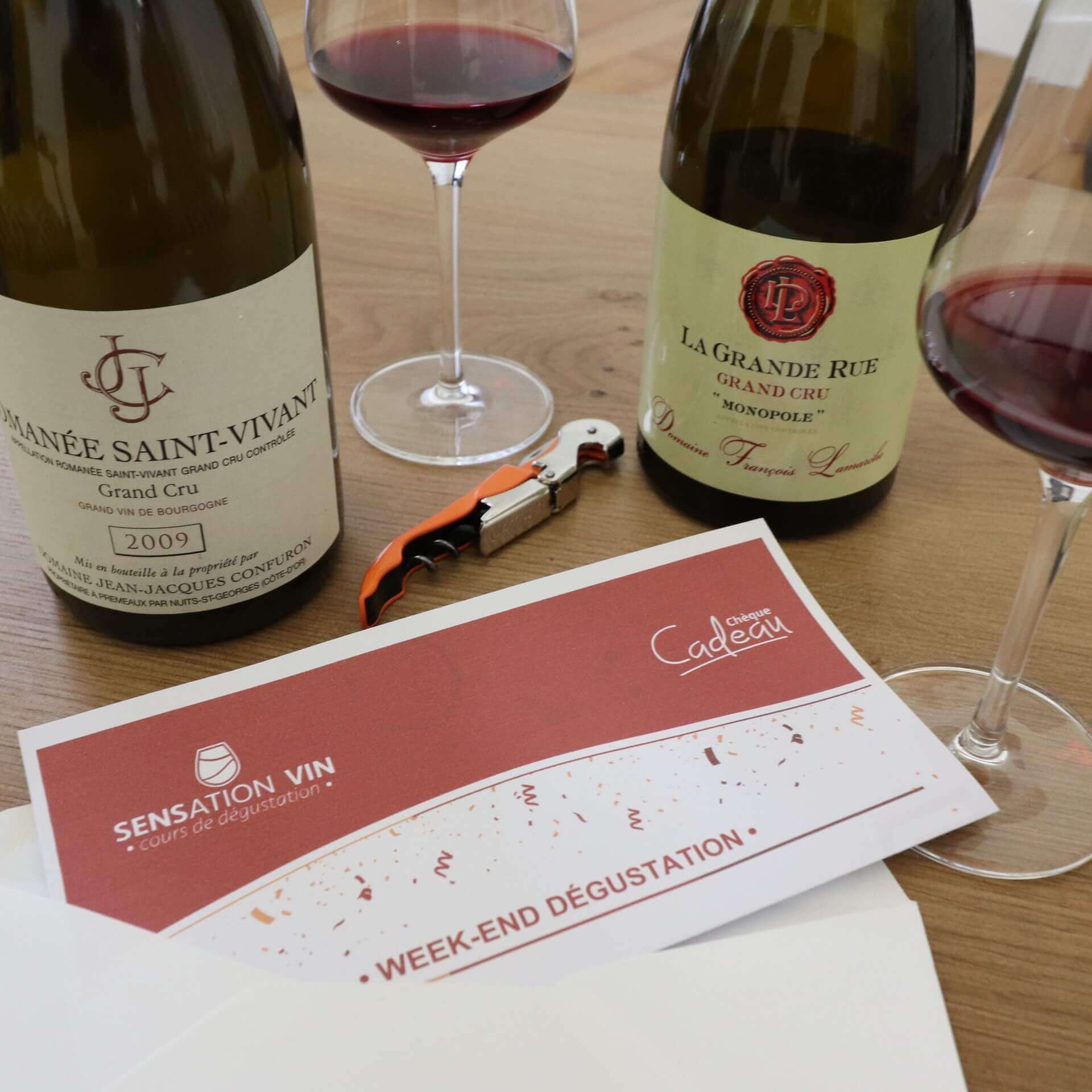 Offrez un chèque cadeau oenologie à Sensation Vin: le chèque cadeau est valable un an.