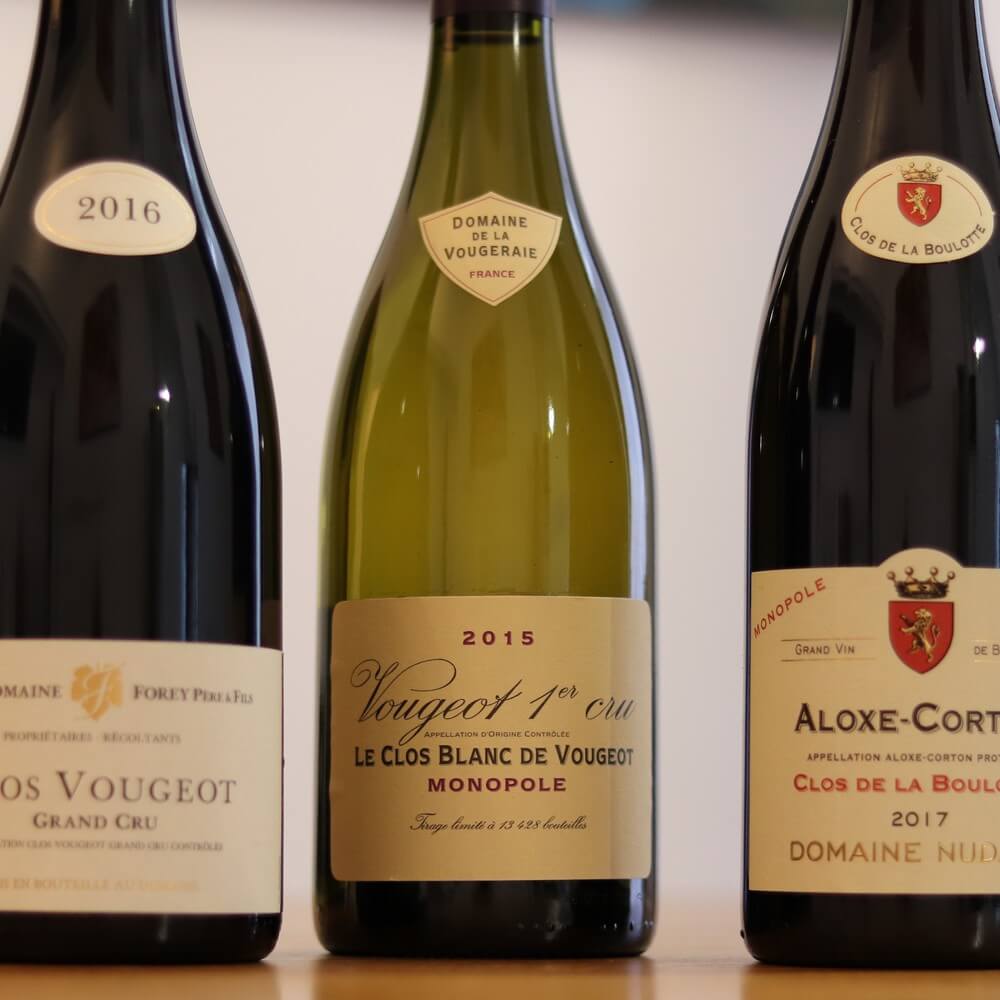 This Vougeot 1er cru Le Clos Blanc de Vougeot is one of the 8 wines tasted during the private class dedicated to the clos in Burgundy